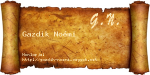 Gazdik Noémi névjegykártya